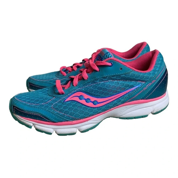 Saucony Women’s Outduel Sneakers Size  US 9.5 Pink Blue - Picture 2 of 16